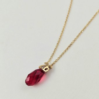 Κολιέ γούρι 2026 με κόκκινο Ζιργκόν - ΚΙΤΡΙΝΟ, ΑΣΗΜΙ, ΖΙΡΓΚΟΝ, RED