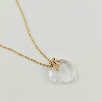 Κολιέ γούρι 2026 με διάφανο Ζιργκόν - ΚΙΤΡΙΝΟ, ΑΣΗΜΙ, ΖΙΡΓΚΟΝ