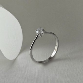 Δαχτυλίδι μονόπετρο λευκόχρυσο με διαμάντι - ΛΕΥΚΟ, ΧΡΥΣΟΣ K18, ΔΙΑΜΑΝΤΙ, 0,22, VS2